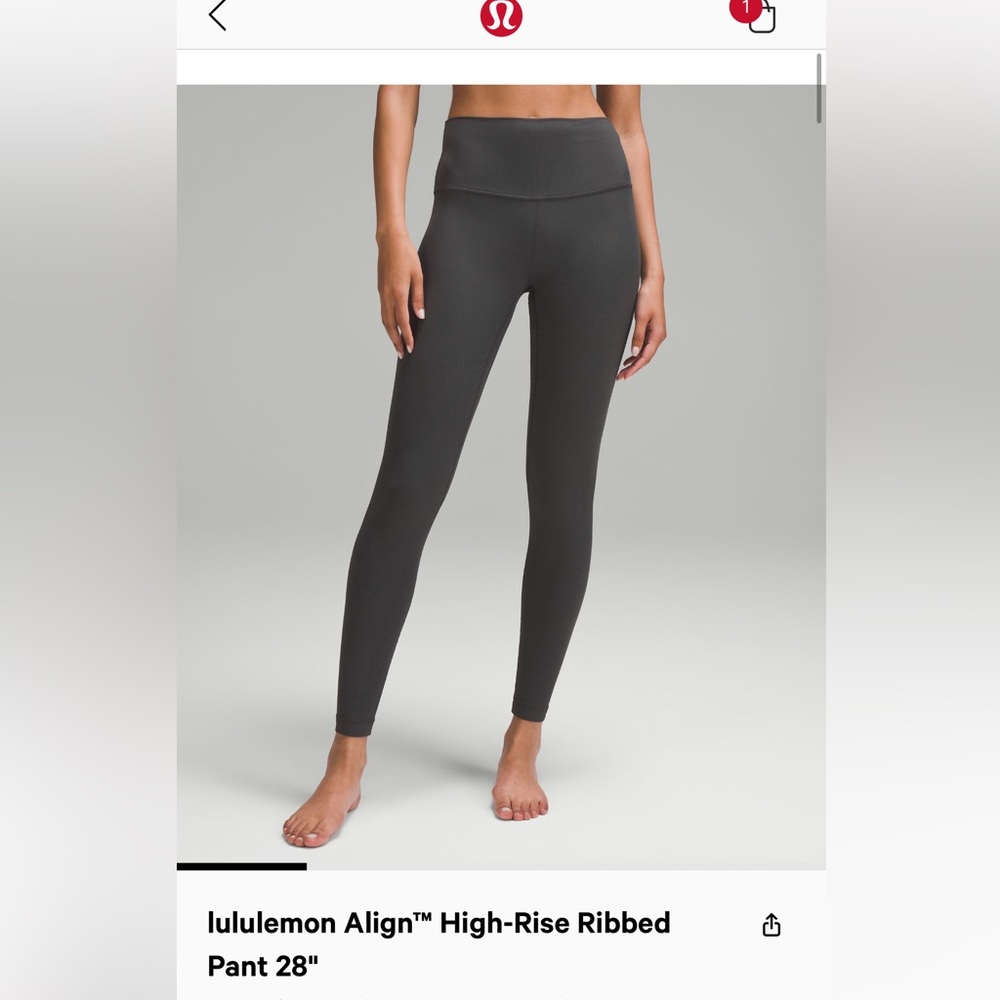 Lululemon. Leggings. Grey. Soft. Comfortable.